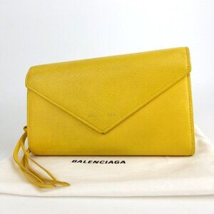 Authentic BALENCIAGA 371661・7155・Y・584046 Paper manny purse leather [Used]